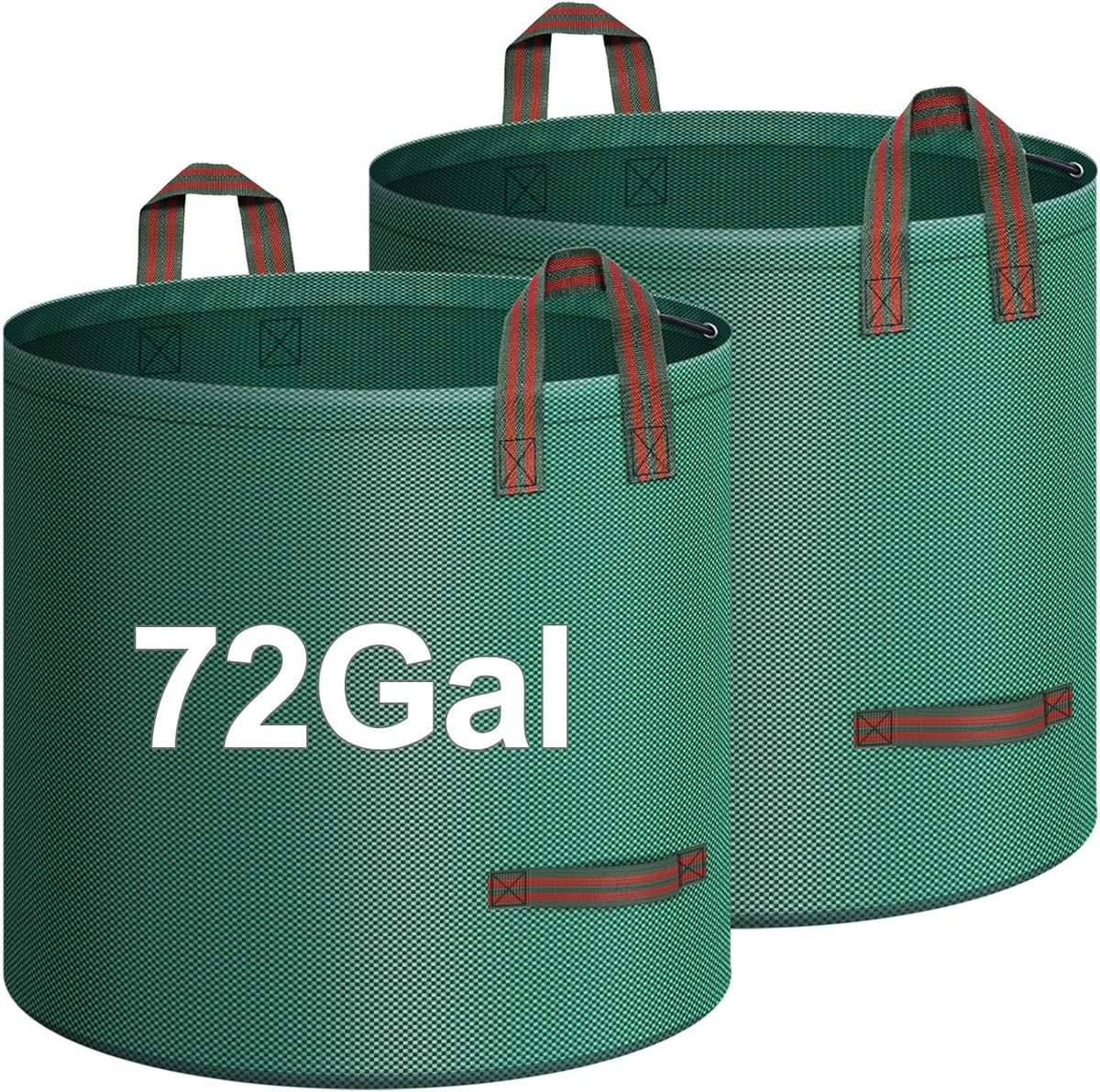 Leaf Bags, 2-Pack 72 Gallons Reusable Yard Waste Bags with 4 Handles