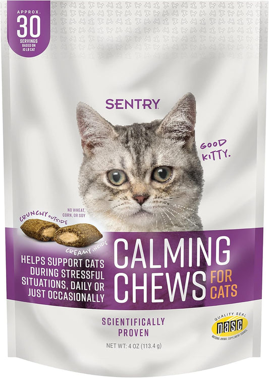 Sentry Calming Chews for Cats, Pheromone Stress Aid, 4Oz