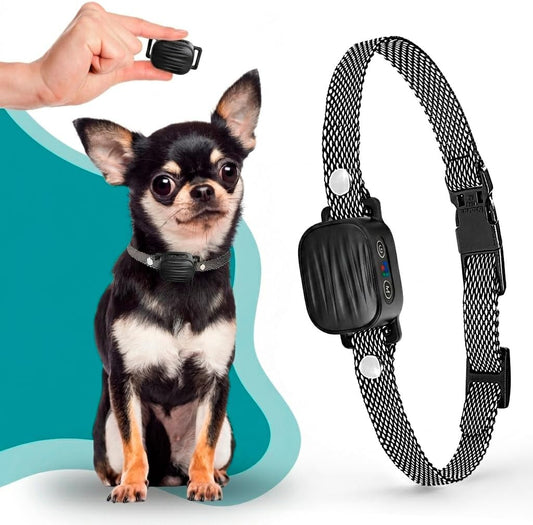 Bark Collar for Small/Medium Dogs, No Shock anti Bark Collar, Rechargeable anti Barking Collar W/2 Vibration & Beep Modes, Waterproof Shockless Smart Dog Stop Barking Control Device (Anthracite)