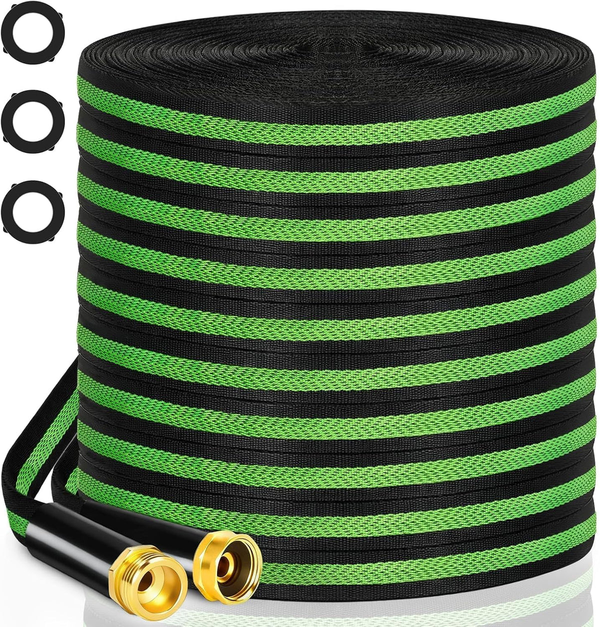 Garden Hose 75Ft Flexible Non-Expandable Water Hose Kink-Free Lightweight Leak-Proof High Pressure Durable Outdoor Portable Fabric Hoses Pipe with 3/4” Sturdy Fittings for Yard Lawn Car Wash