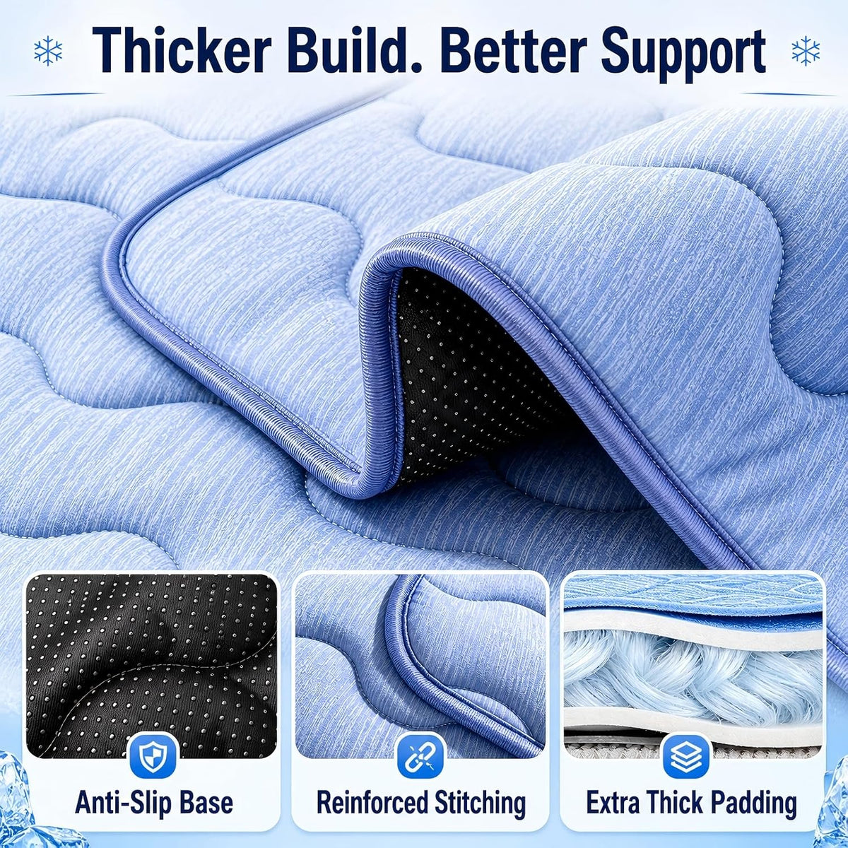 2 Pack Dog Cooling Mats, 25 X 19 in Q-Max 0.5+ Self-Cooling Pet Pads
