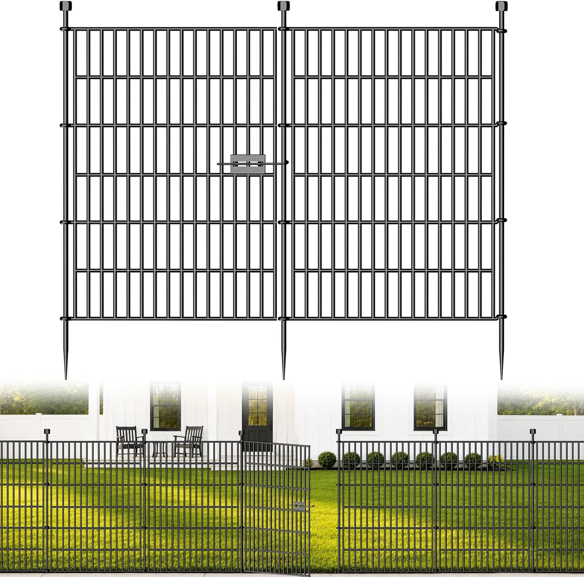 No Dig Garden Fence Outdoor for Yard, 40In (H) X 23.6Ft(L)