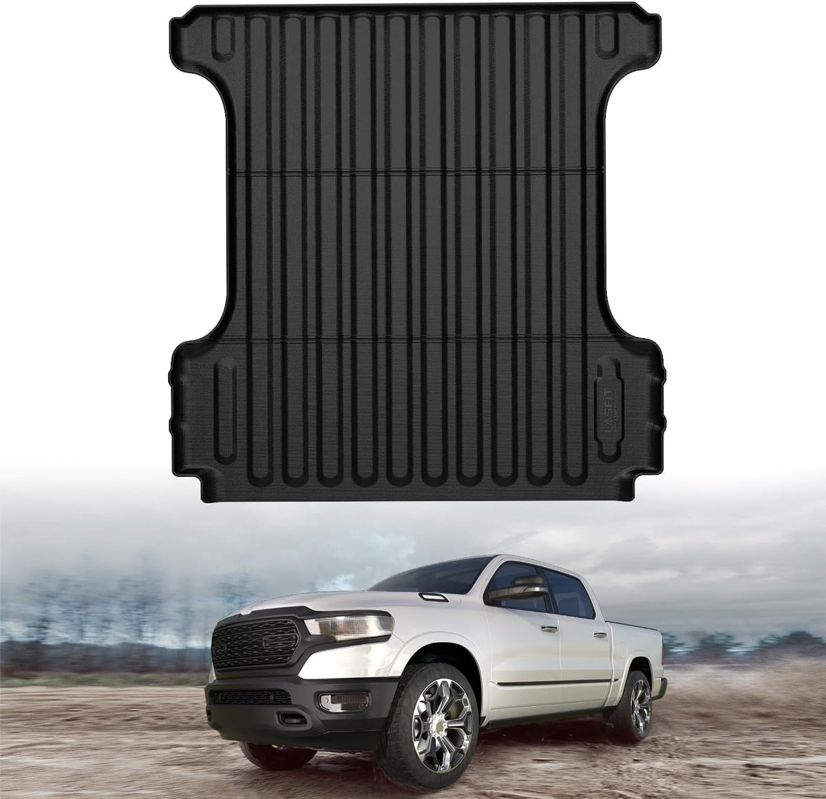LASFIT 5.7FT Truck Bed Mat for RAM 1500 2019-2027/RHO 2025-2027 67.4Inches