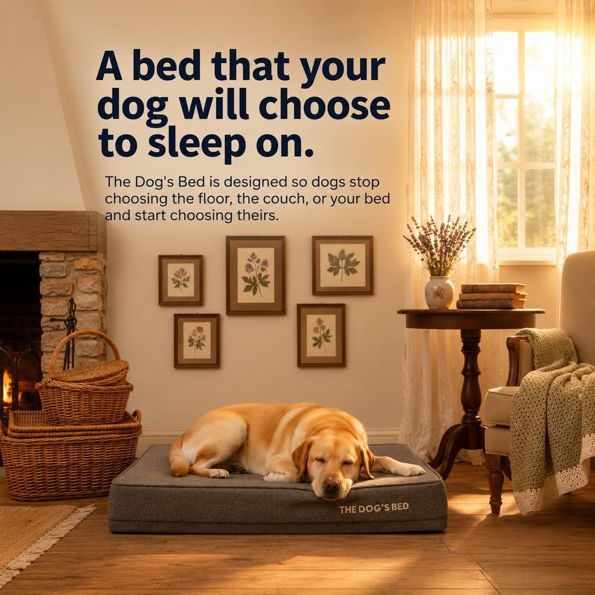 The Dog’S Bed Orthopedic Memory Foam Dog Bed, Waterproof Large 6 Inch Thick