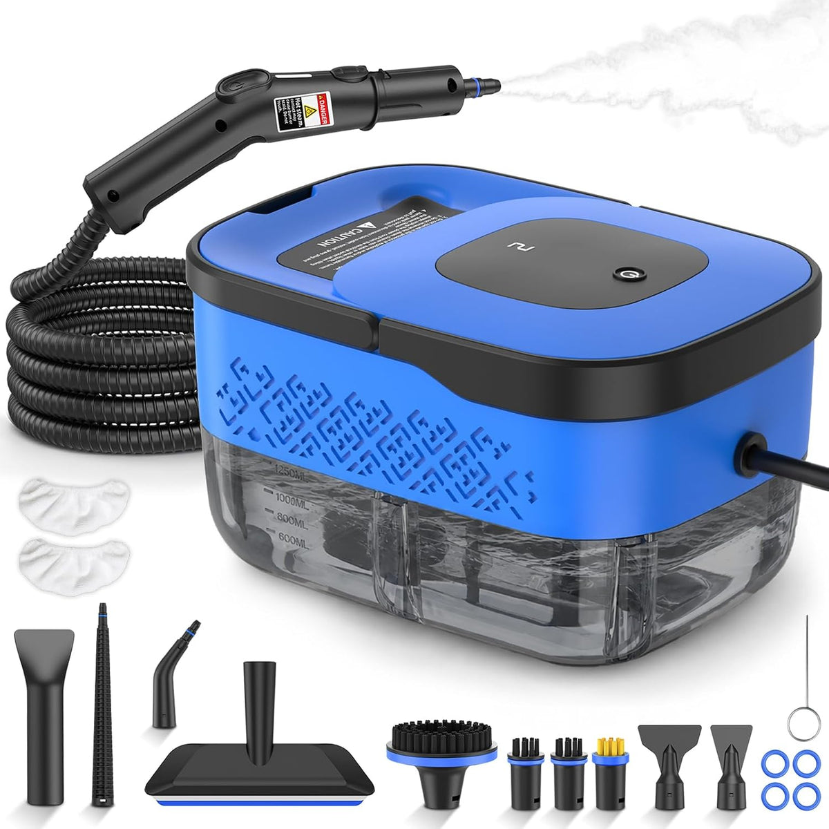 Steam Cleaner with 3-Level Handle for Cleaning Home & Car, 18 Accessories