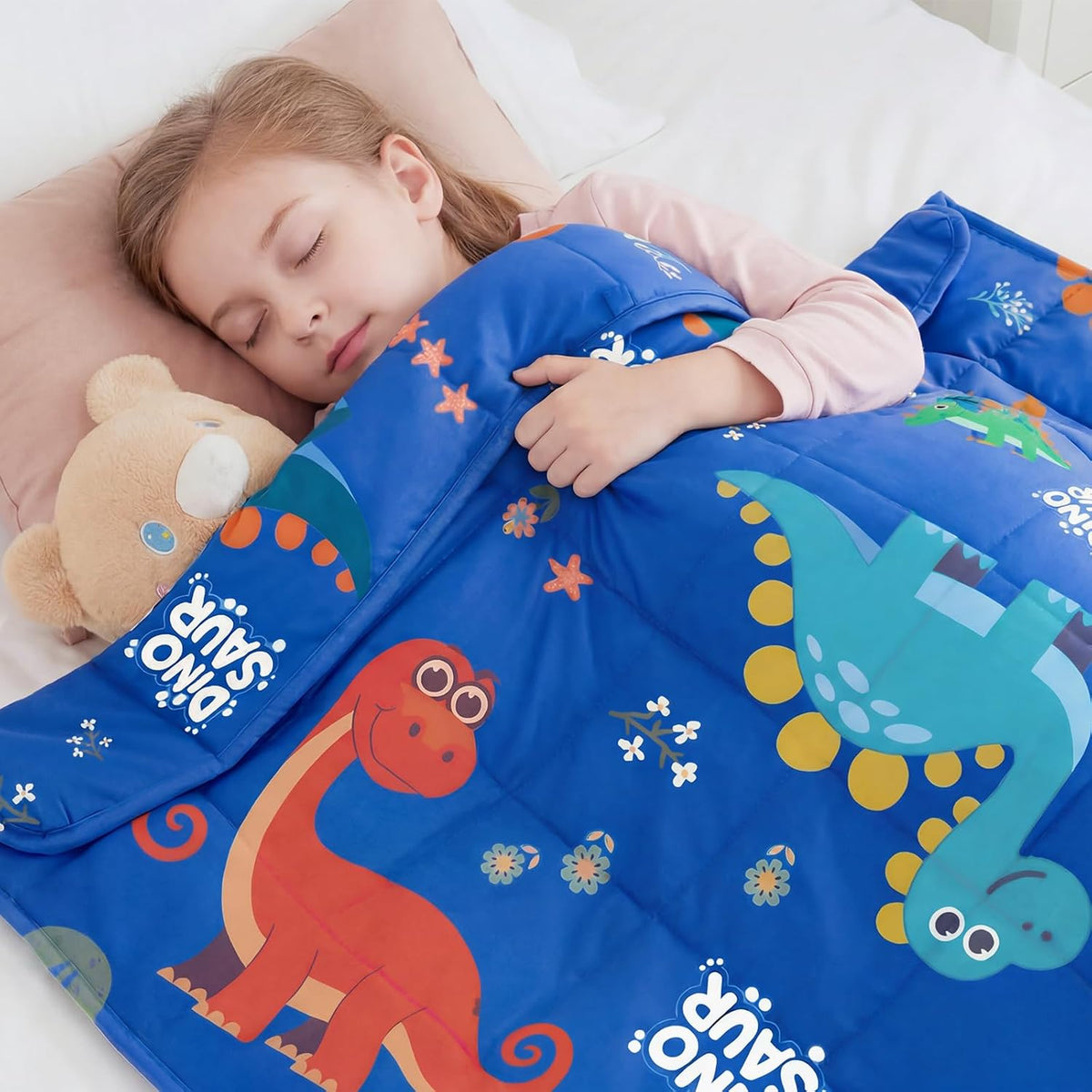 Dinosaur Weighted Blanket 5Lbs Cool Small Heavy Throw Blanket Gifts 36"X48"