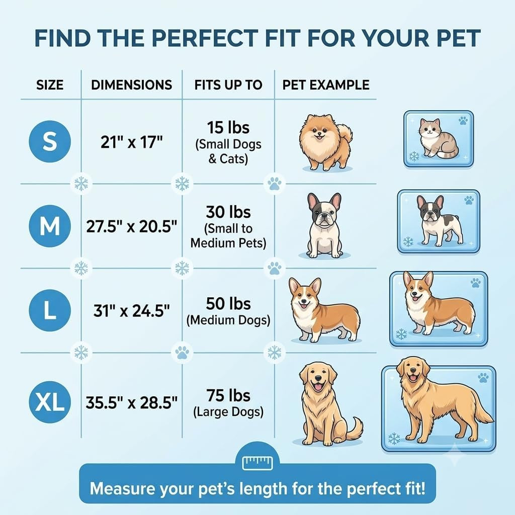 Dog Cooling Mat for Summer, Self Cooling Ice Silk Pet Bed Mat for Crate, Sofa & Car Seats, Breathable Washable Pressure Activated Cool Pad for Small, Medium, Large Dogs and Cats (Pink Mat, Small)