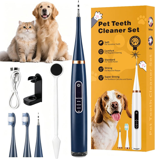 Dog Plaque Remover for Teeth, Cleaning Kit for Tartar and Stains, 6 Adjustable Modes Tartar, IPX6 Waterproof Oral Care Kit, Plaque Remover for Teeth Stains for Dogs and Cats