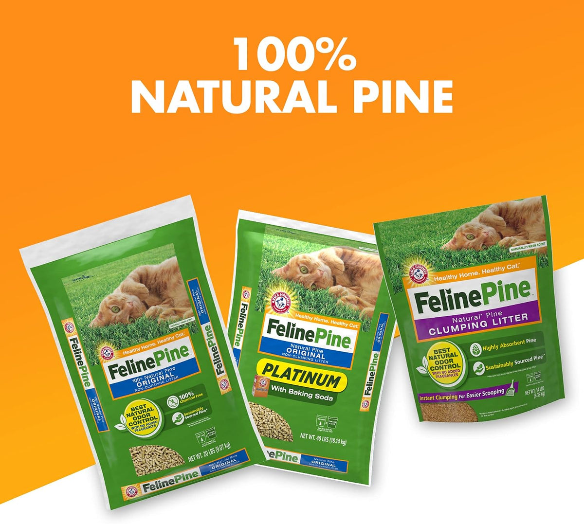 Feline Pine Cat Litter Original 7Lb