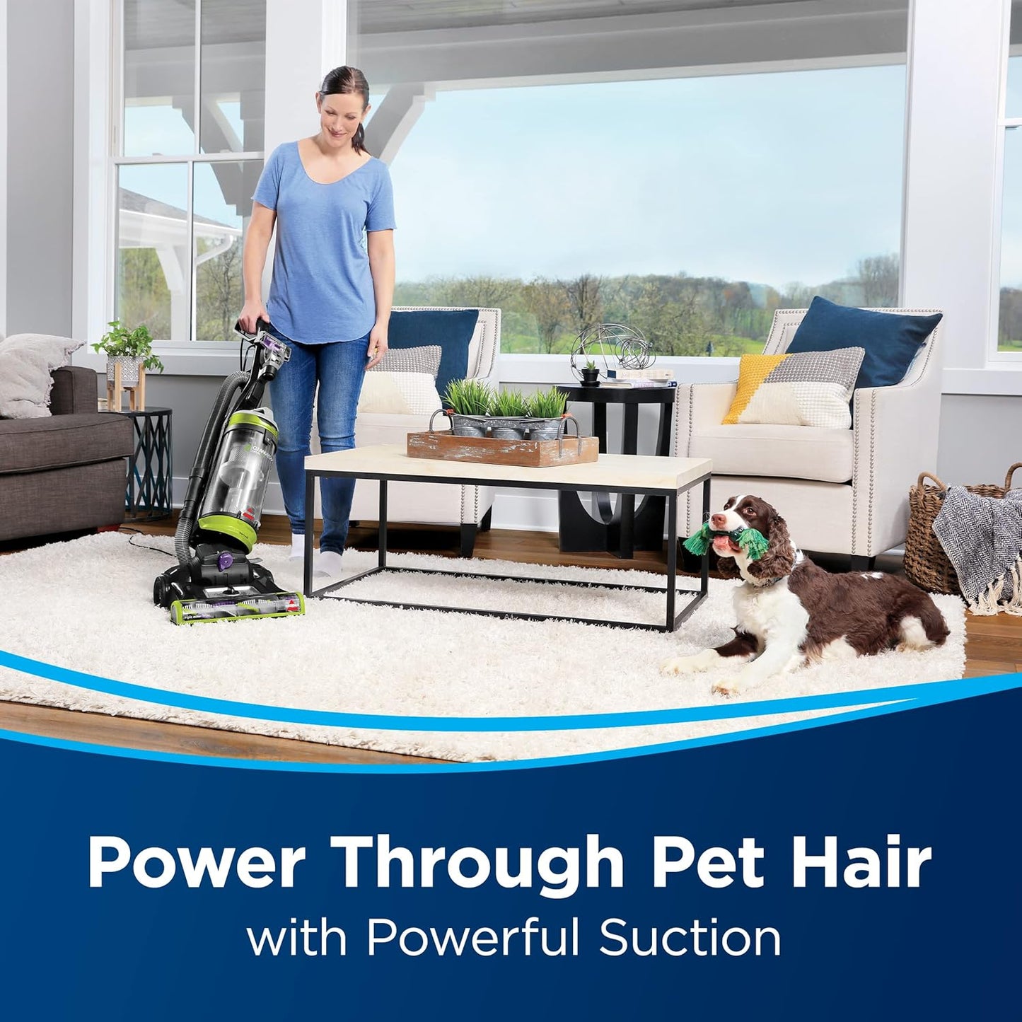 Bissell Cleanview Swivel Pet Upright Vacuum, Swivel Steering for Maneuverability, Triple Action Brush Roll for Pet Hair, Large Capacity Dirt Tank & Scatter-Free Tech, 2252