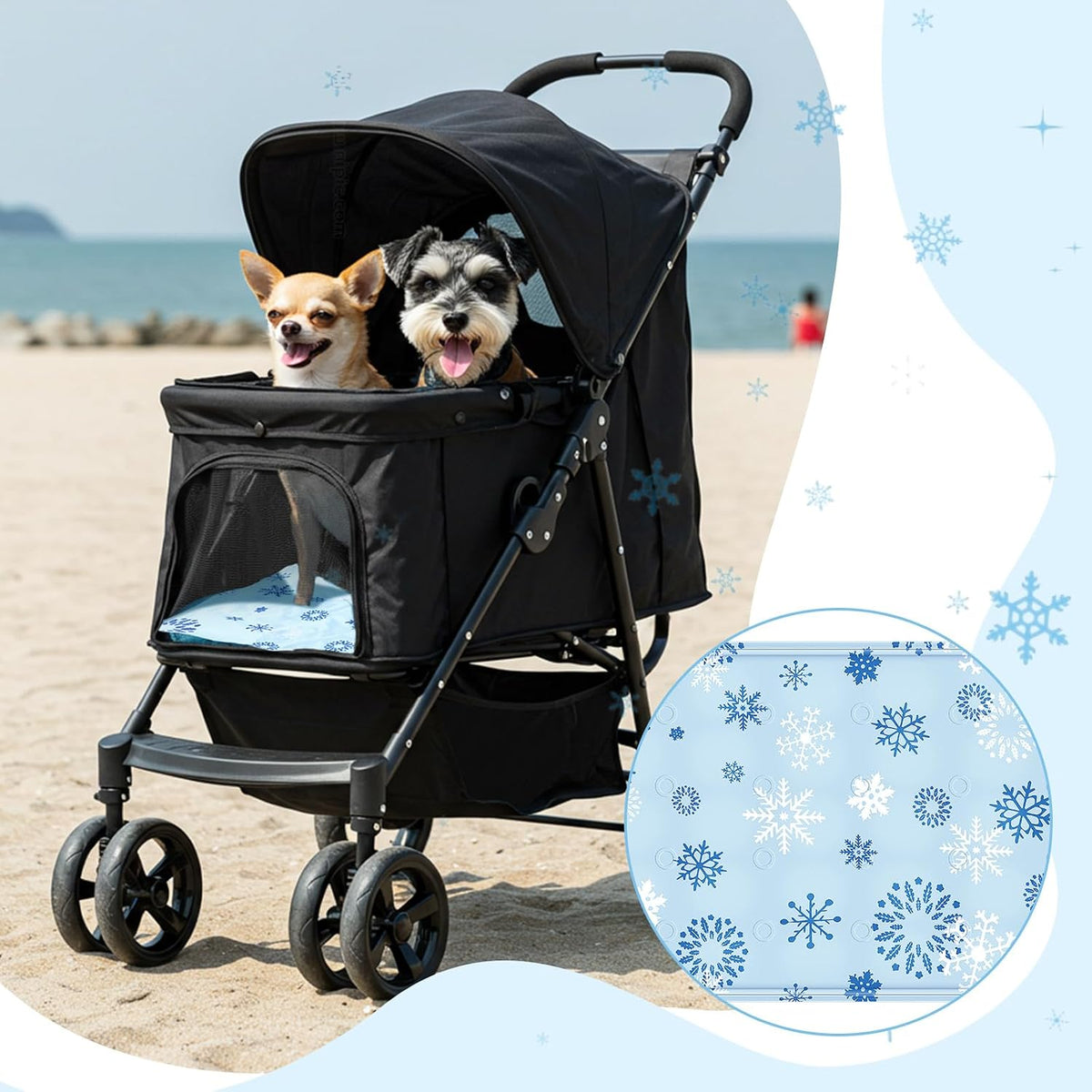 Nuanchu Pet Cooling Mat, Snowflake, 11.81 X 19.69 Inches, 1 Pcs