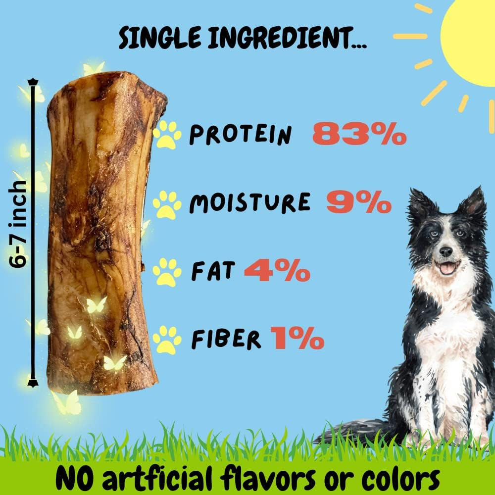 BULLYSTICKS & MORE Jumbo Marrow Bones (3 Count) - Meaty Large Bones for Dogs