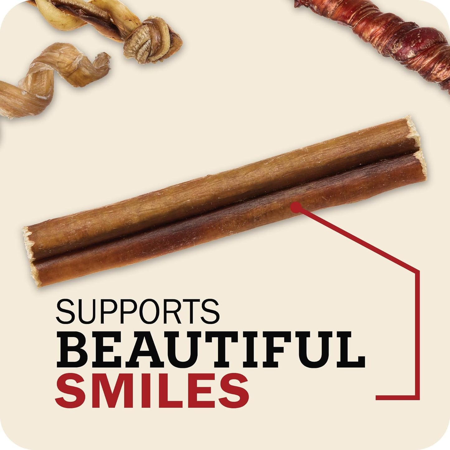 Redbarn Pet Products All Natural 5"-8" Bully Sticks for Small & Large Dogs - Healthy Long Lasting Chews Variety Party Pack - 100% Beef Single Ingredient Low Odor Rawhide Free Dental Treats - 8 Oz Bag