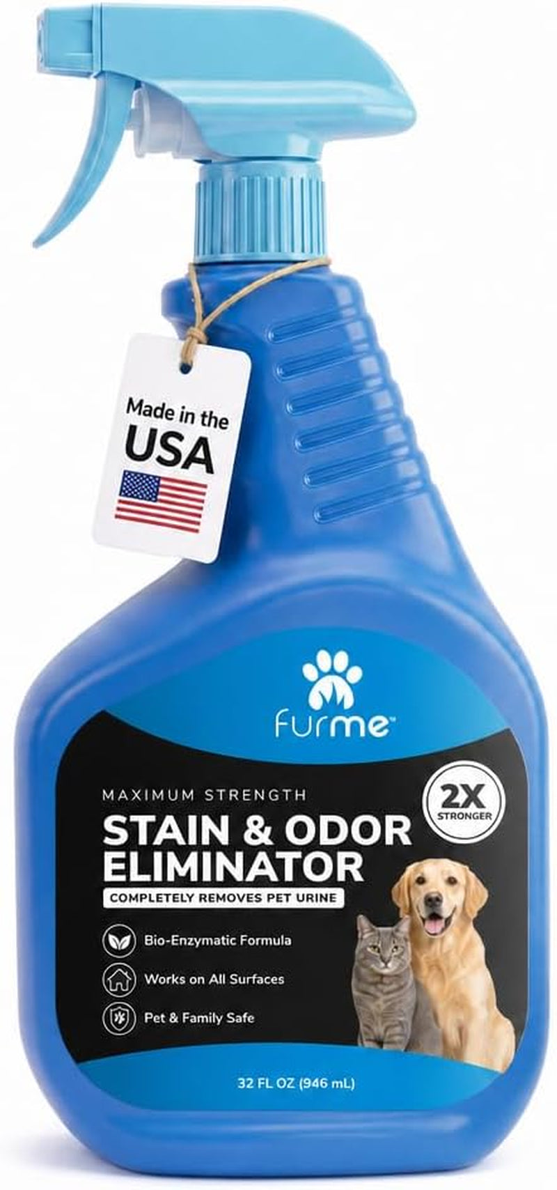 FURME Enzyme Pet Stain & Odor Eliminator Spray, Maximum Strength, 32 Oz