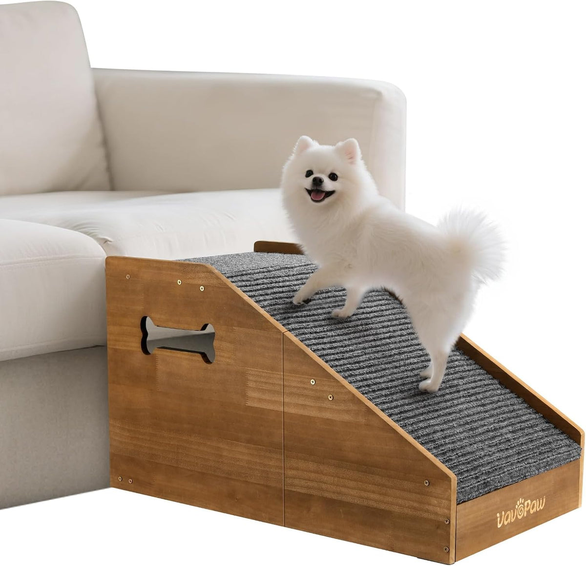 Vavopaw Dog Ramp for Small Dogs with Non-Slip Cover&Pads, Easy up and Down