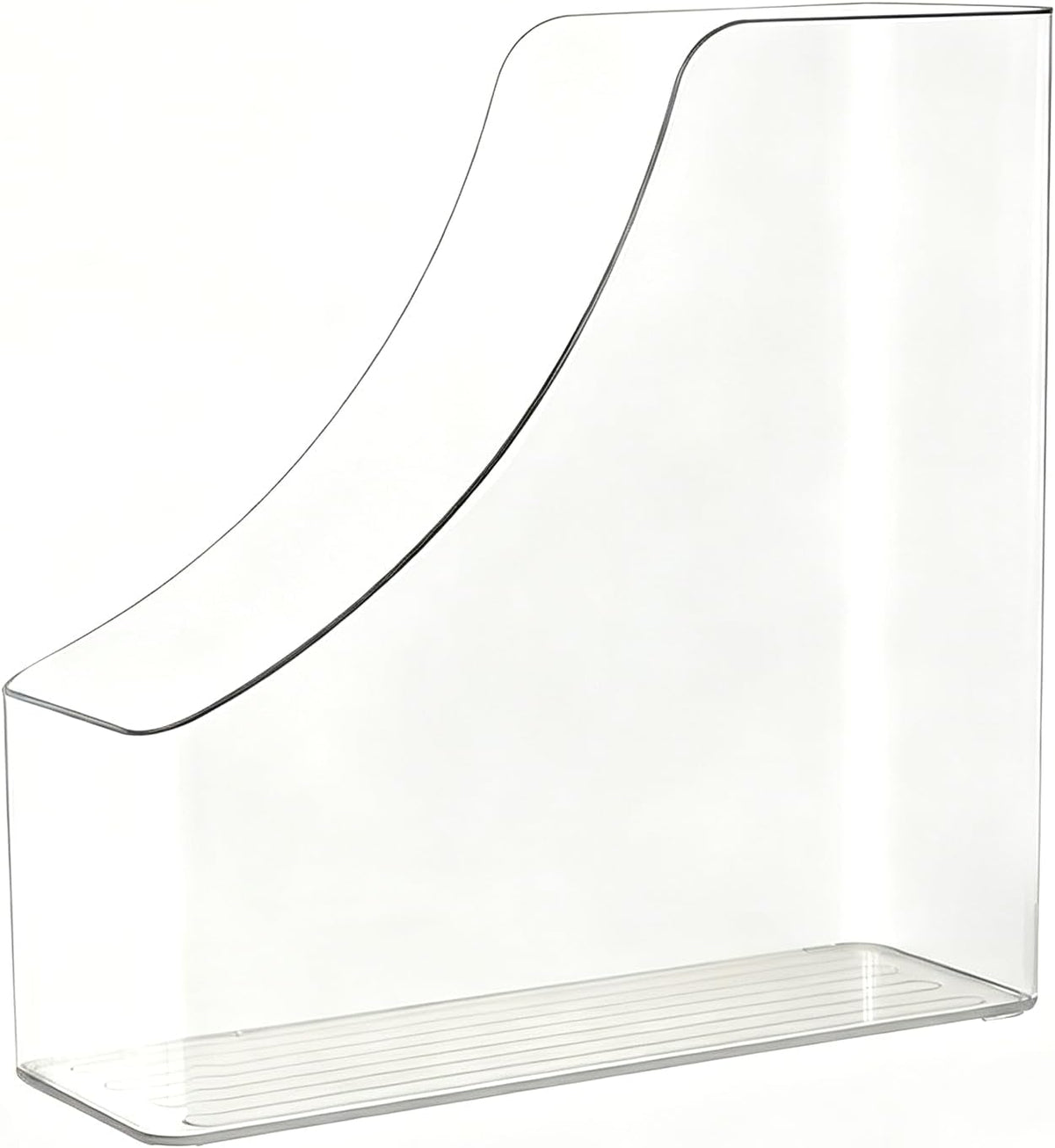 1 Pack Clear Plastic Magazine File Holder, Vertical Desk Organizer Storage