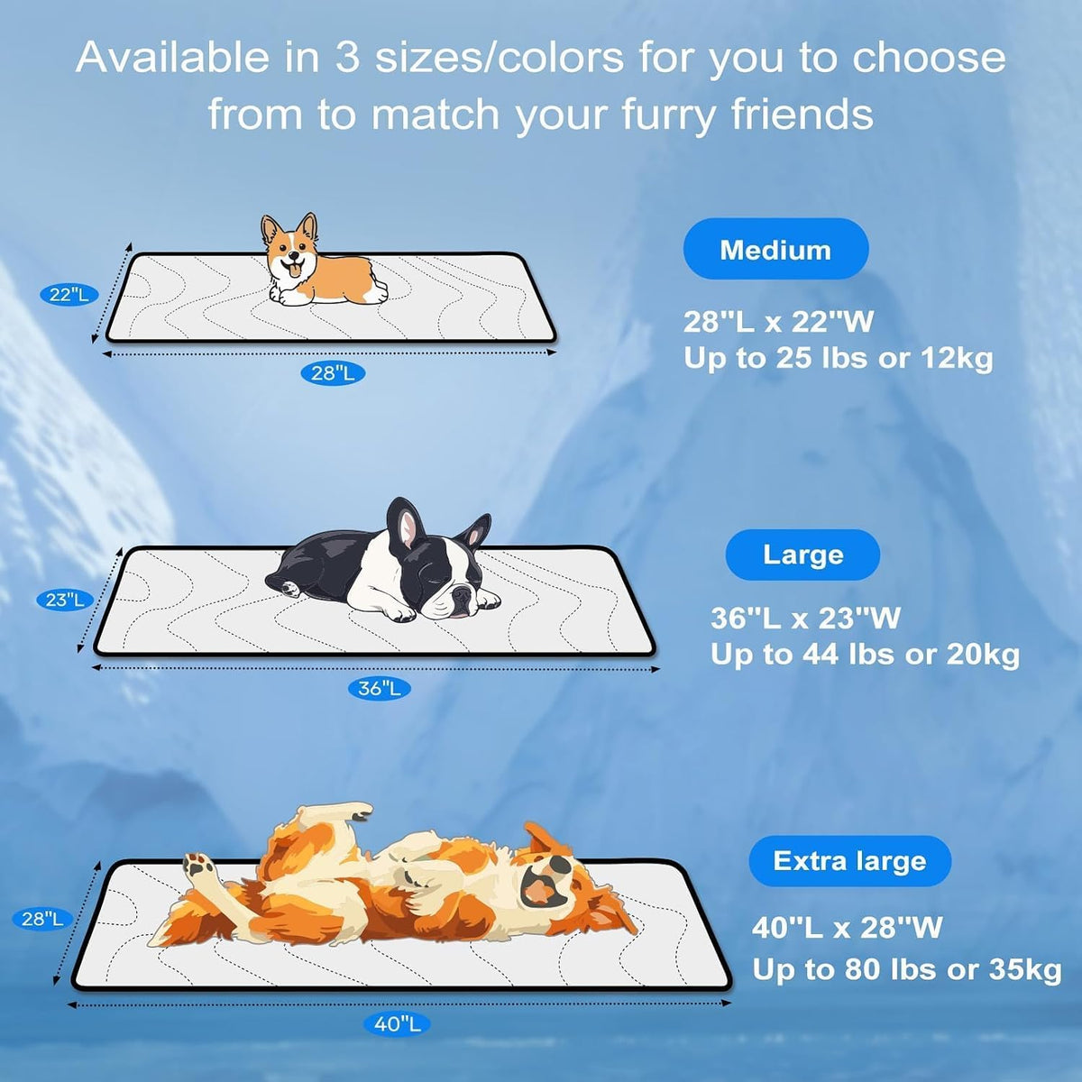 Cozyide Dog Cooling Mat, Q-Max>0.45, 36" L X 23" W, Dark Grey