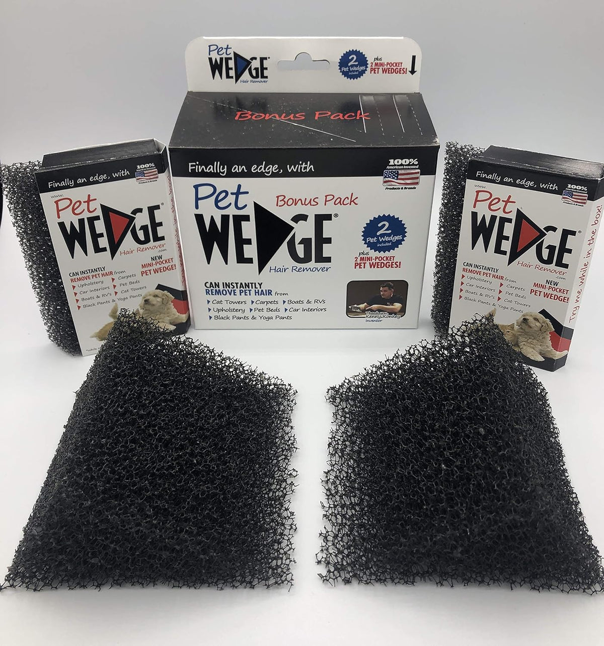2 Pack Pet Wedge & 2 Pack Mini-Pocket Pet Wedge Bonus Pack