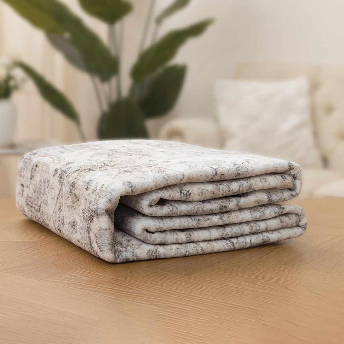 Realife Rugs Machine Washable Area Rug Runner - Living Room Bedroom Bathroom Kitchen Entryway Office - Padded Low Pile Stain Resistant Premium - Boho Farmhouse Vintage - Joy - Beige Ivory 2'6" X 8'
