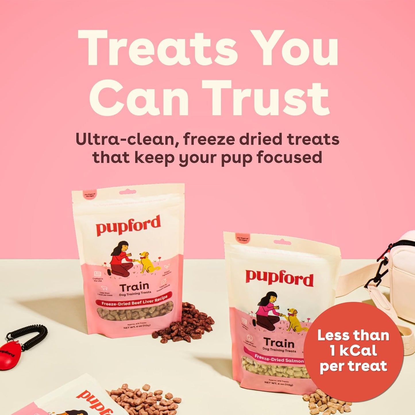 Pupford Freeze Dried Training Treats for Dogs & Puppies, 475+ Three Ingredient Bites (Beef Liver, 4 Oz)
