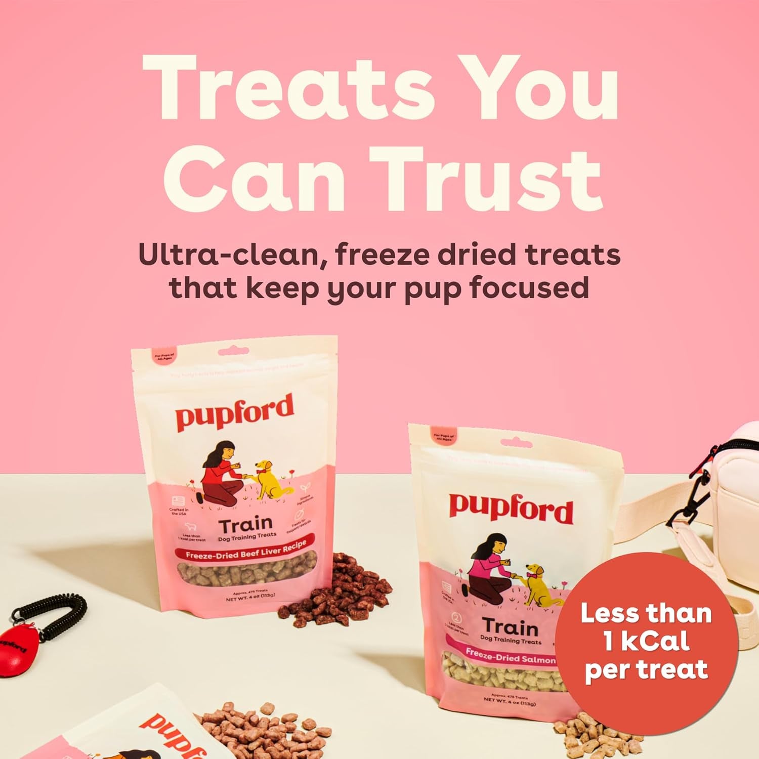 Pupford Freeze Dried Training Treats for Dogs & Puppies, 475+ Three Ingredient Bites (Beef Liver, 4 Oz)