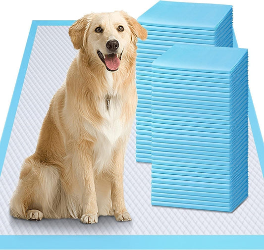 Gimars XL 6-Layer Ultra Absorbent 1200Ml 48-Hour Leak-Proof Dog Pee Pads, Quick Dry Extra Large Puppy Pads for Puppy Training, Senior & Incontinent Dogs, Cats, Overnight Use, 28"X34", 30 Count