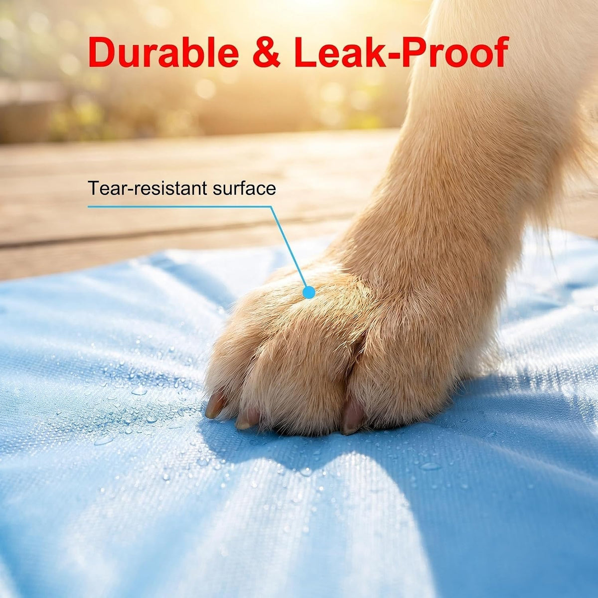 Dog Cooling Mat, Pet Gel Self Cooling Pad for Dogs and Cats, Waterproof Non-Toxic Taffeta Fabric Summer Cooling Bed for Small Medium Large Pets (L)