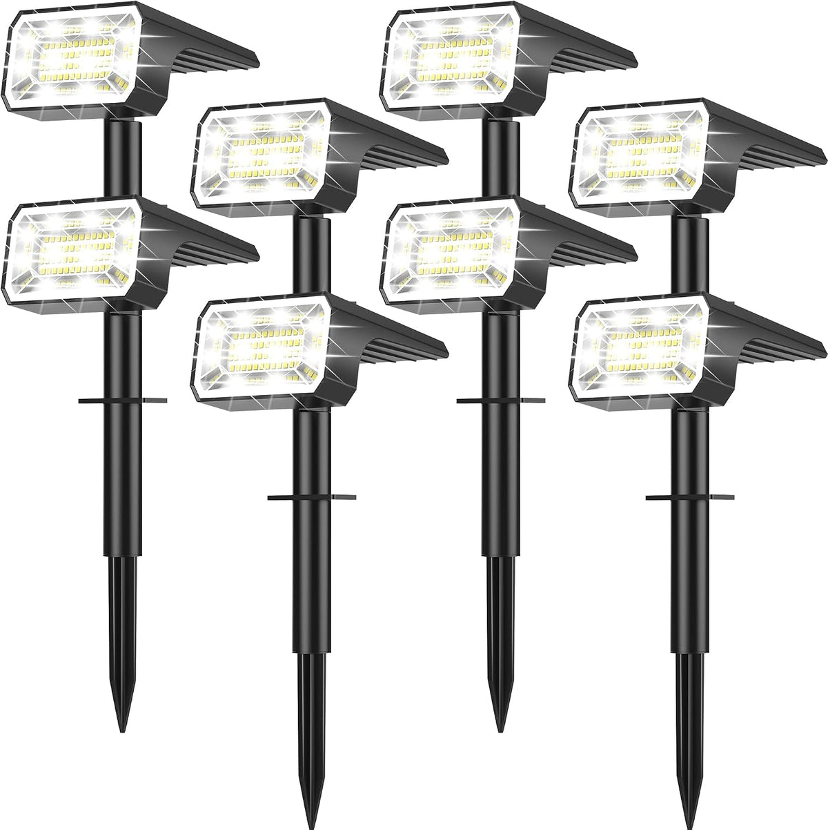 Solar Spot Lights Outdoor, Landscape Spotlights, 8 Pack Cool White