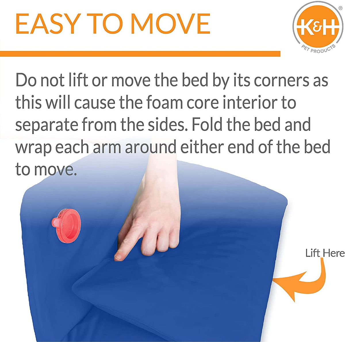 K&H Dog Cooling Mat, Cool Bed III - Large 44X32In Chill Blue
