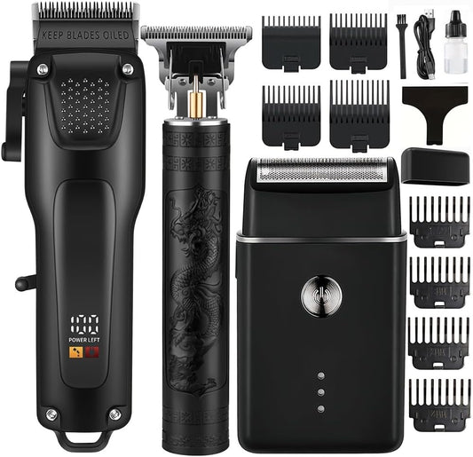 Hair Clippers for Men, 3-In-1 Haircut Kit with Trimmer & Foil Shaver