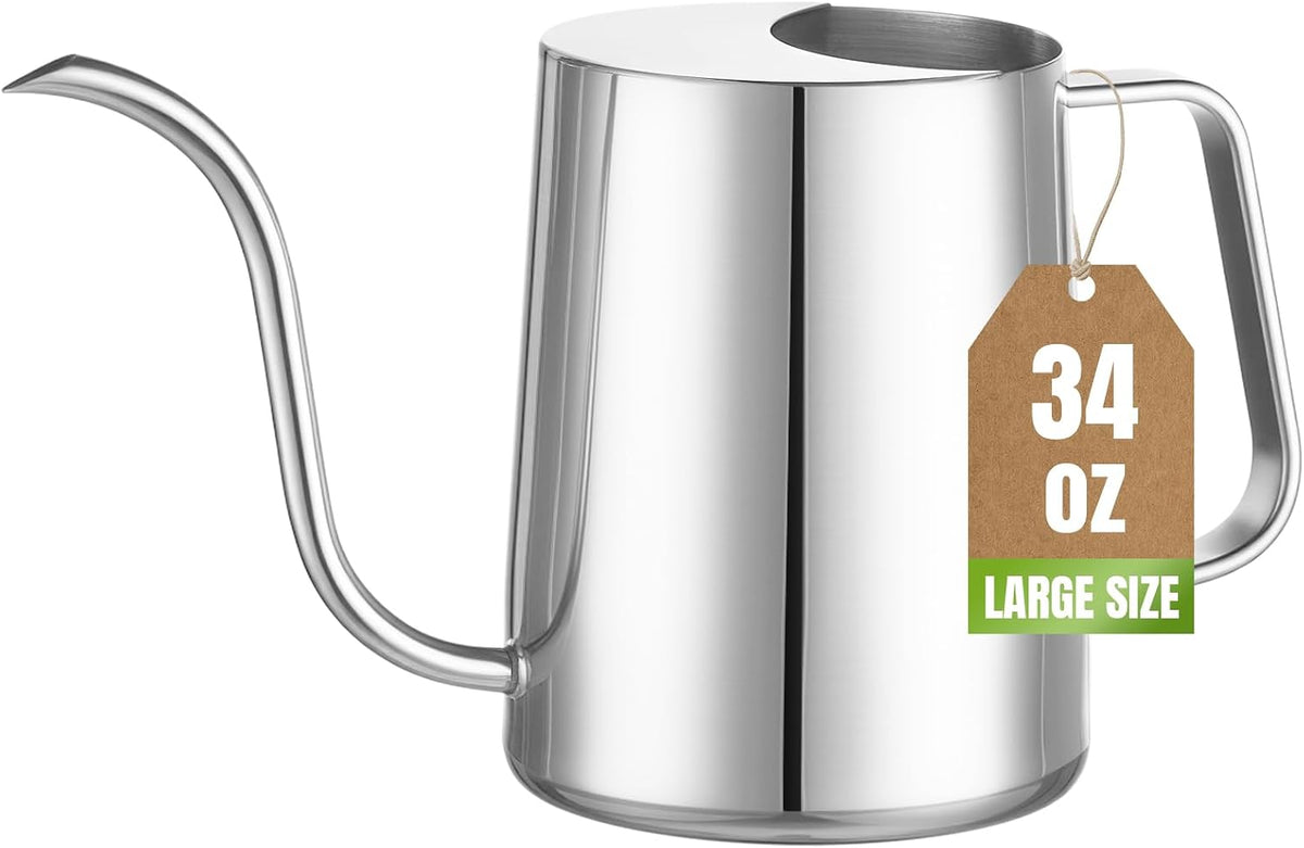 Plant Watering Can, 304 Stainless Steel Watering Can Indoor, 34 Oz