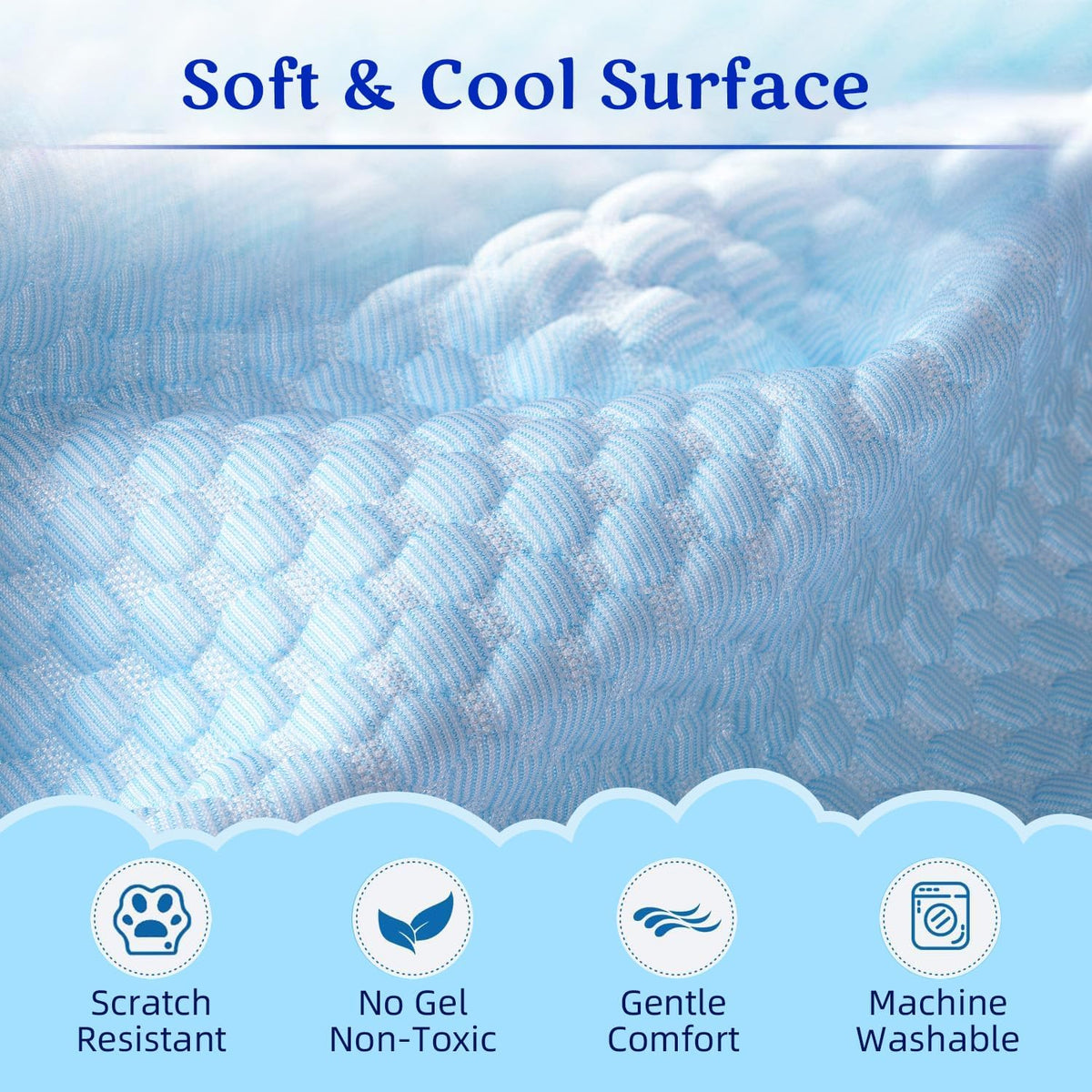 Mora Pets Dog Cooling Mat Instant Pet Cooling Pad Bed for Extra Large Dogs