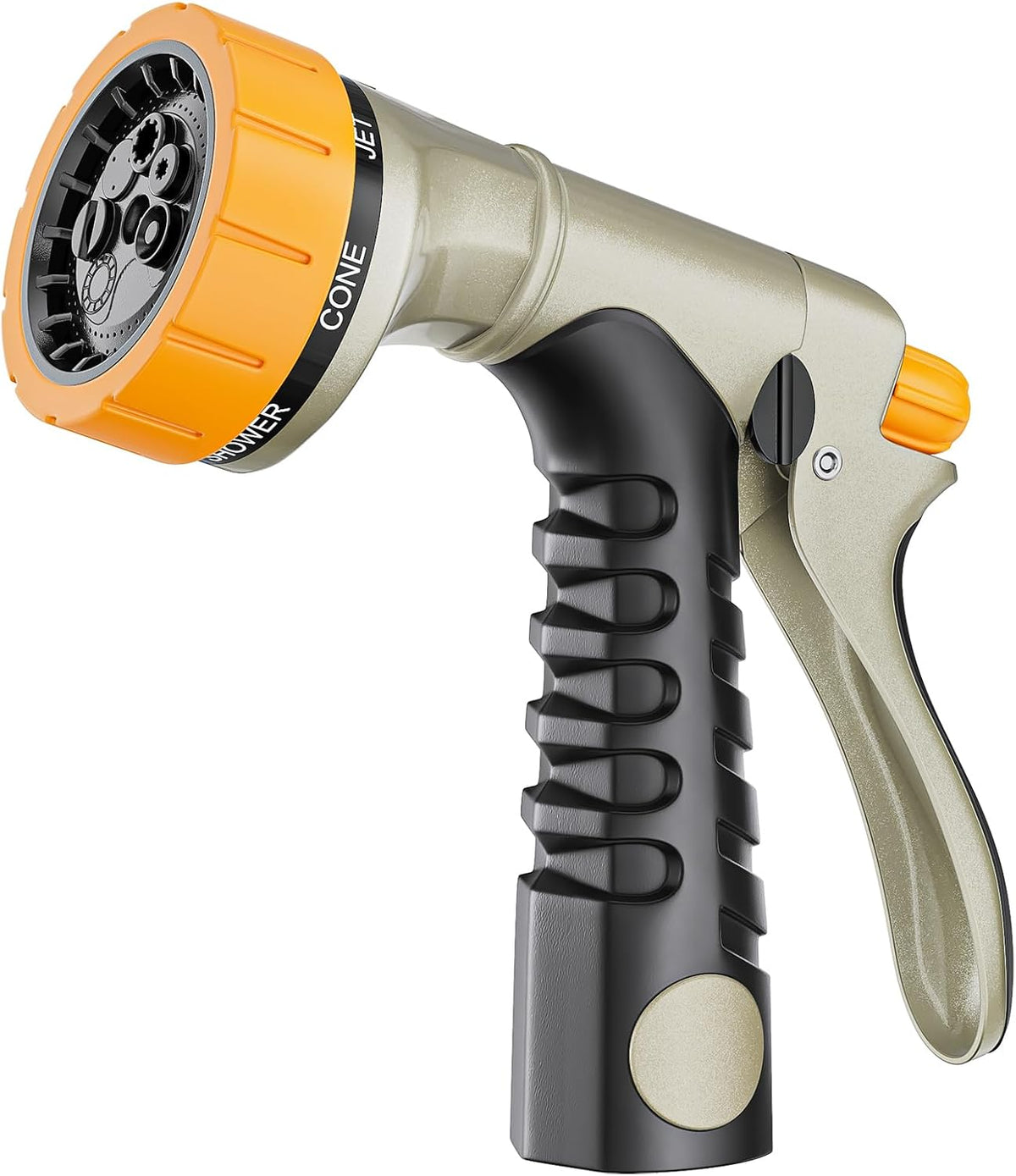 FANHAO Metal Garden Hose Nozzle Heavy Duty, Rear Trigger Water Sprayer