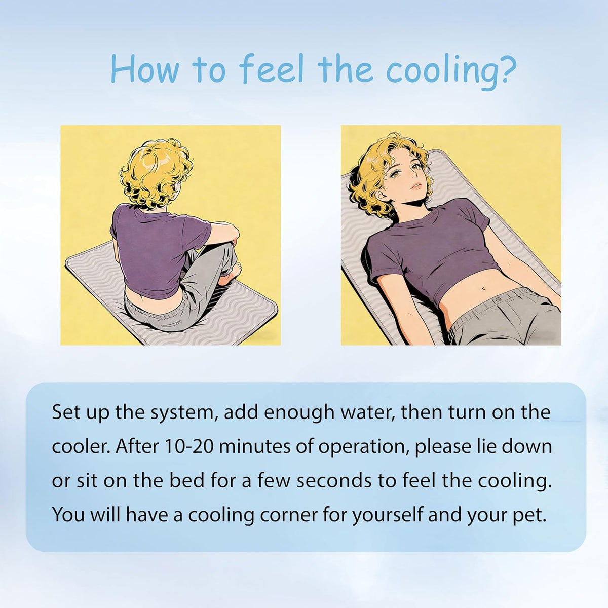 Pet Pad Cooling System for Summer, Consistent Cooling Water Mat for Dogs and Cats, No Refrigeration or Chemical Gel Needed, Machine Washable Bed, Ideal for Home and Crates (Light Gray, XL)