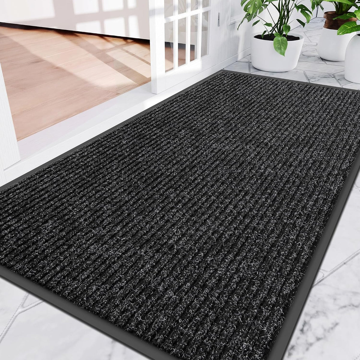 Amyracel Front Door Mat 3'X6', Heavy Duty Waterproof Indoor Outdoor Doormat