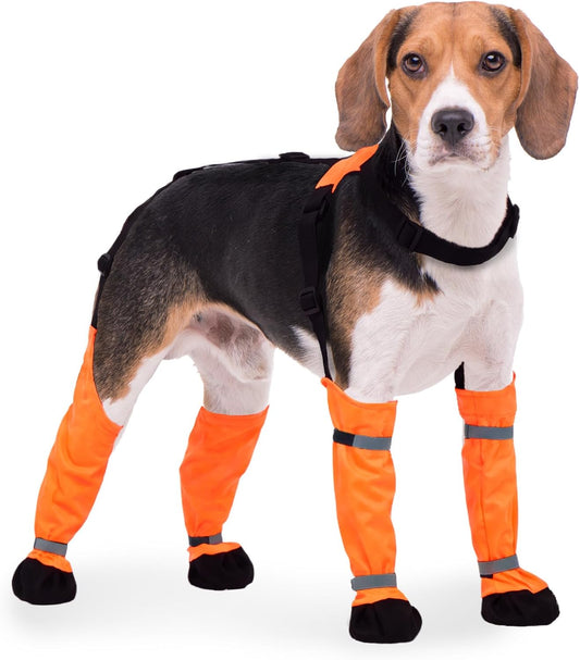 QBLEEV Dog Suspender Boots, Waterproof Dog Rain Boots Paw Protector Shoes