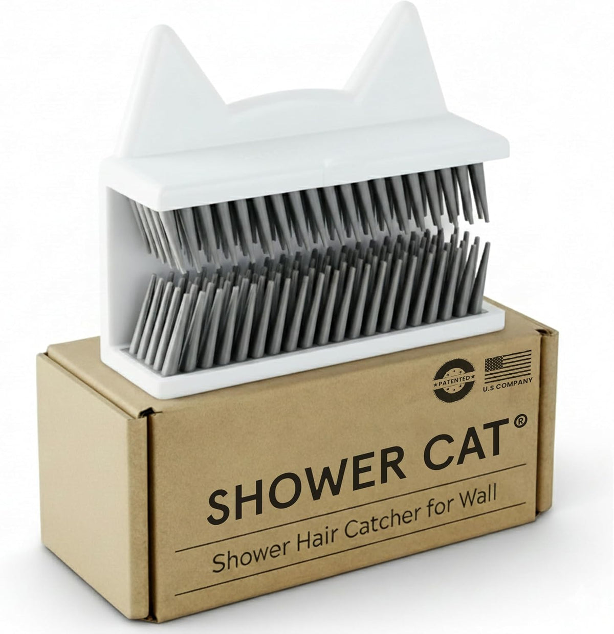 Shower Hair Catcher for Wall – Hair Collector for Shower & Tub, Shower Hair Trap Keeps Loose Hair off Shower Wall & Out of Drain, Reusable Hair Catcher for Shower Wall, 3M Adhesive