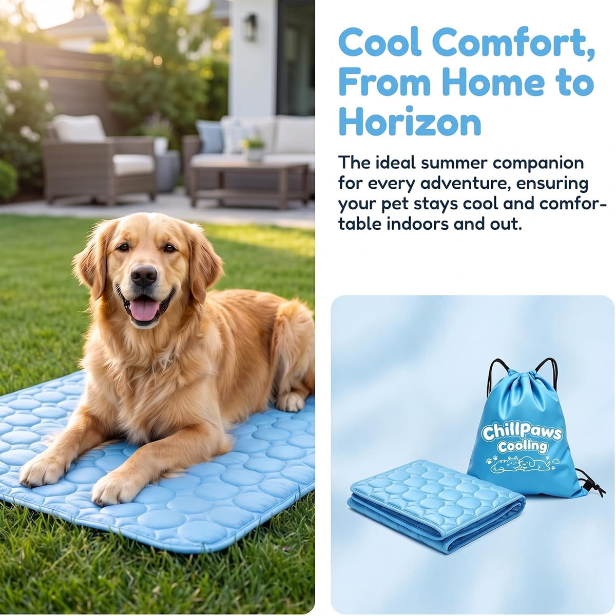 Mat – Breathable, Washable, Freeze-Free or Gel-Free, Portable Cat and Dog Mat for Cages, Cars, Sofas, Floors, Indoor/Outdoor, All Year Round. (XL 39.37" X29.55'')