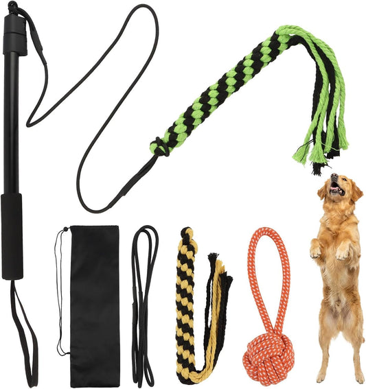 Flirt Pole for Dogs, Heavy Duty Extendable Pet Teaser Wand, 16.5-40 Inch