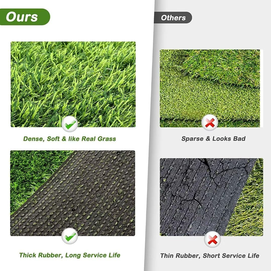 Coozero Artificial Grass, 47.3"X31.5" Professional Dog Grass Mat, Potty Training Rug and Replacement Turf Outdoor Rug Patio Lawn Decoration, Easy to Clean with Drainage Holes(47.3X31.5 Inches)