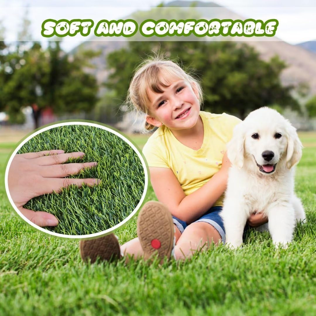 Coozero Artificial Grass, 47.3"X31.5" Professional Dog Grass Mat, Potty Training Rug and Replacement Turf Outdoor Rug Patio Lawn Decoration, Easy to Clean with Drainage Holes(47.3X31.5 Inches)