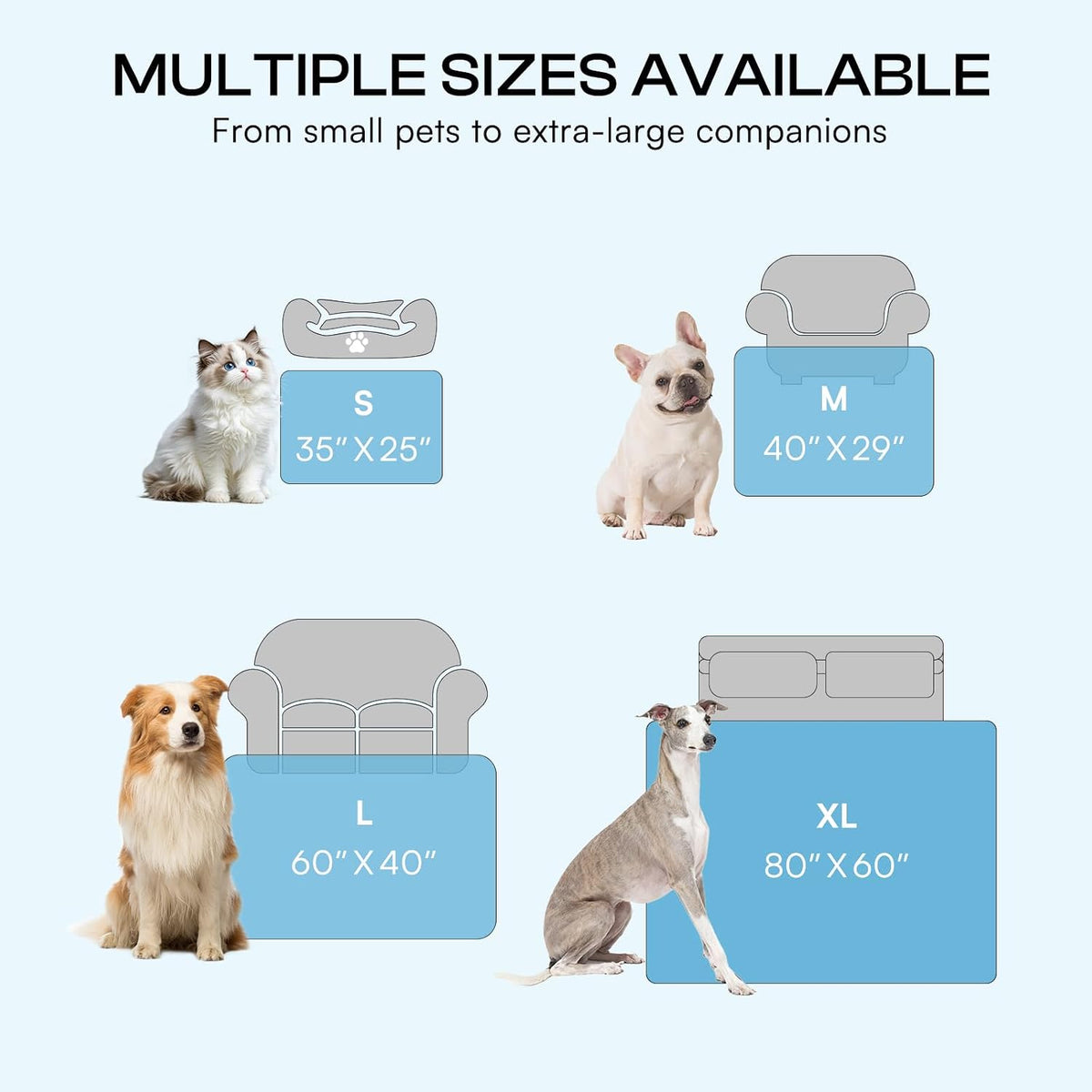 Luciphia Cooling Dog Blanket, Q-MAX>0.5 Pet Throw for Couch, Crate & Bed