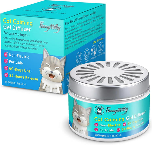 Cat Pheromone Calming Diffuser Gel, Unplugged Cordless Cat Calming