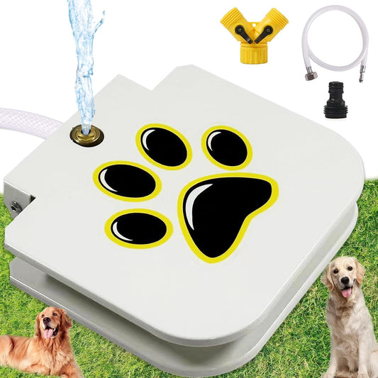 Outdoor Dog Water Fountain Step On, Dog Sprinkler Paw Activated