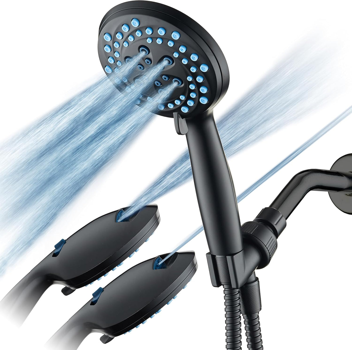 Aquacare New 8-Mode High Pressure Handheld Shower Head W/ 2-Way Power Wash