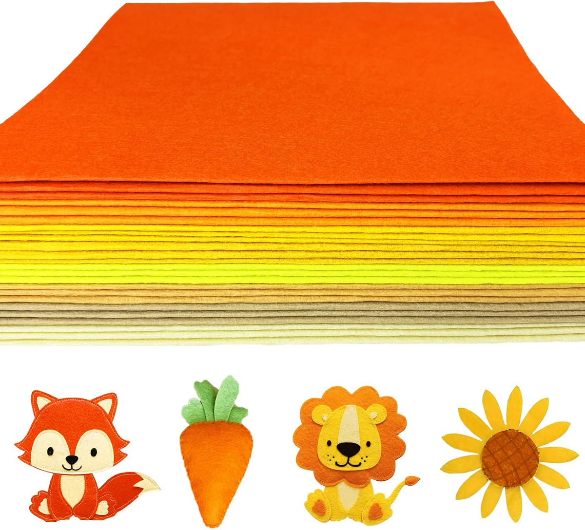 24 Pcs Wool Blend Felt Sheets Bulk, 12"X35", 1MM Thick
