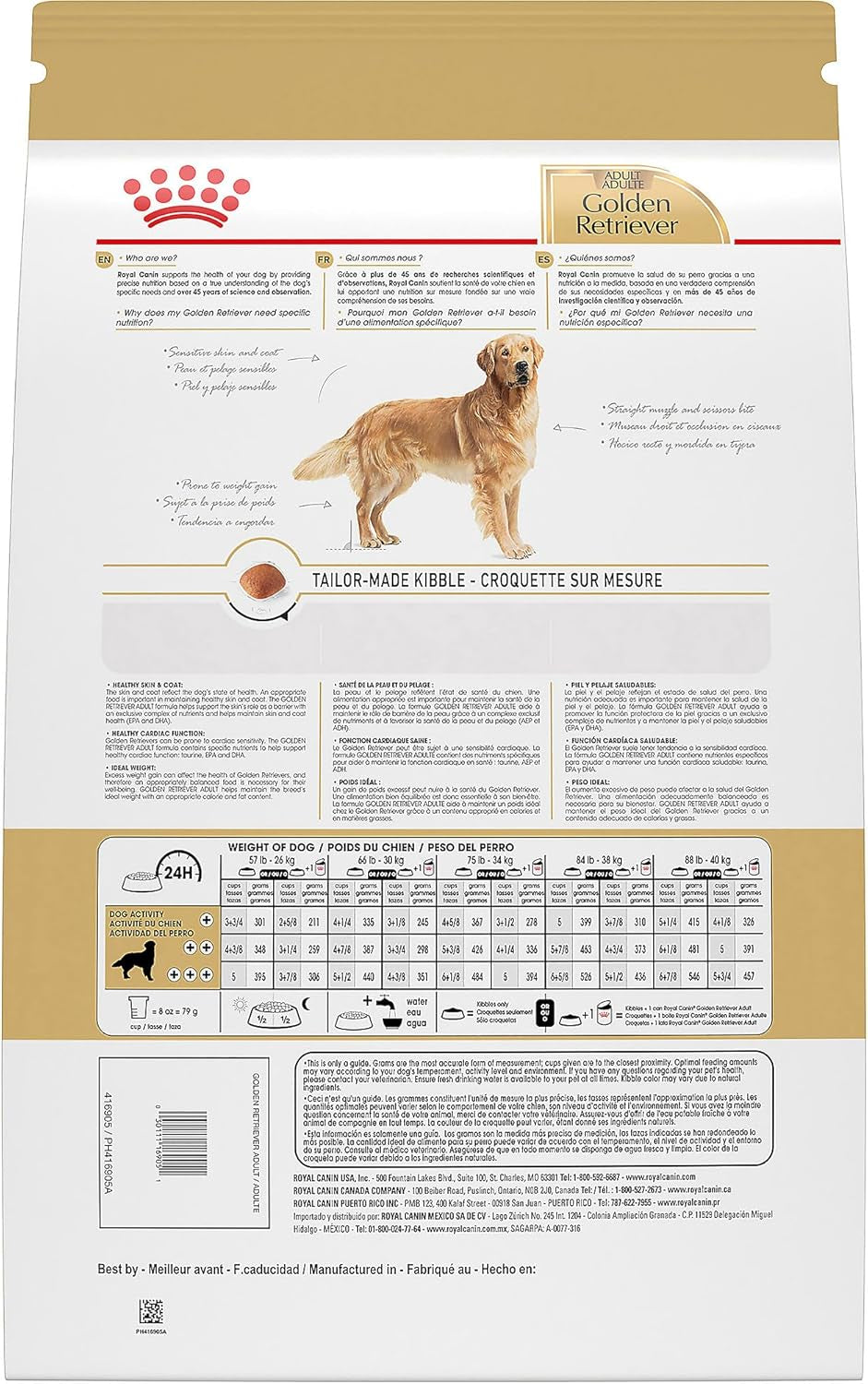 Royal Canin Breed Health Nutrition Golden Retriever Adult Dry Dog Food, 17 Lb Bag
