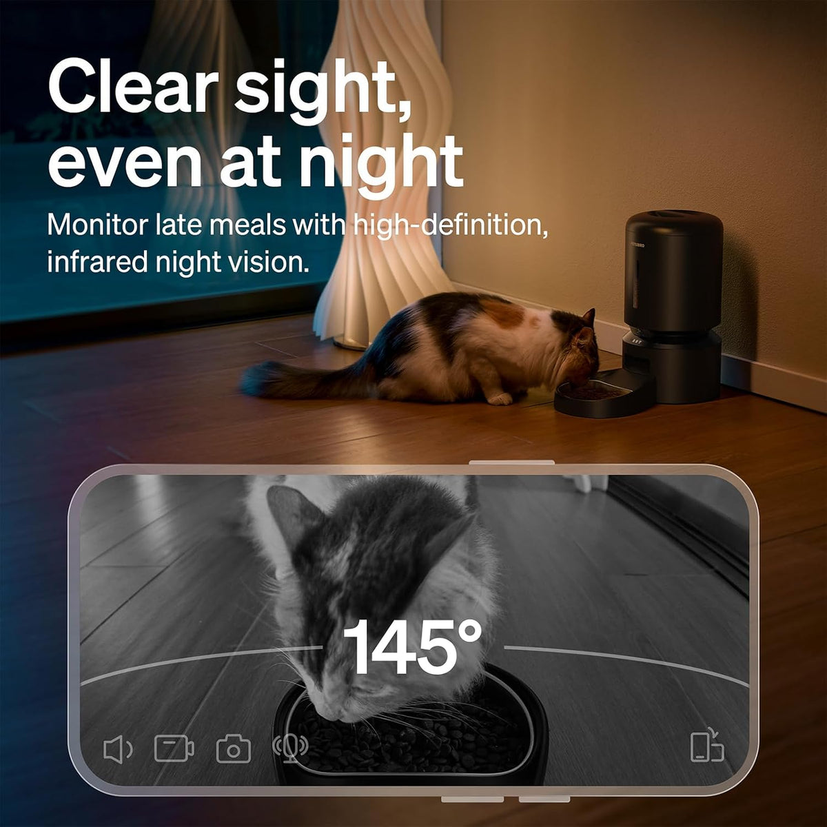 PETLIBRO Automatic Cat Feeder with Camera, 1080P HD Video & Night Vision