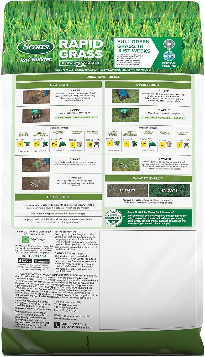 Scotts Turf Builder Rapid Grass Tall Fescue Mix, 5.6 Lbs.