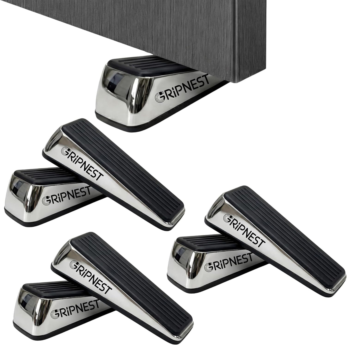 Heavy Duty Door Stoppers, 6 Pack Zinc Alloy Door Wedges